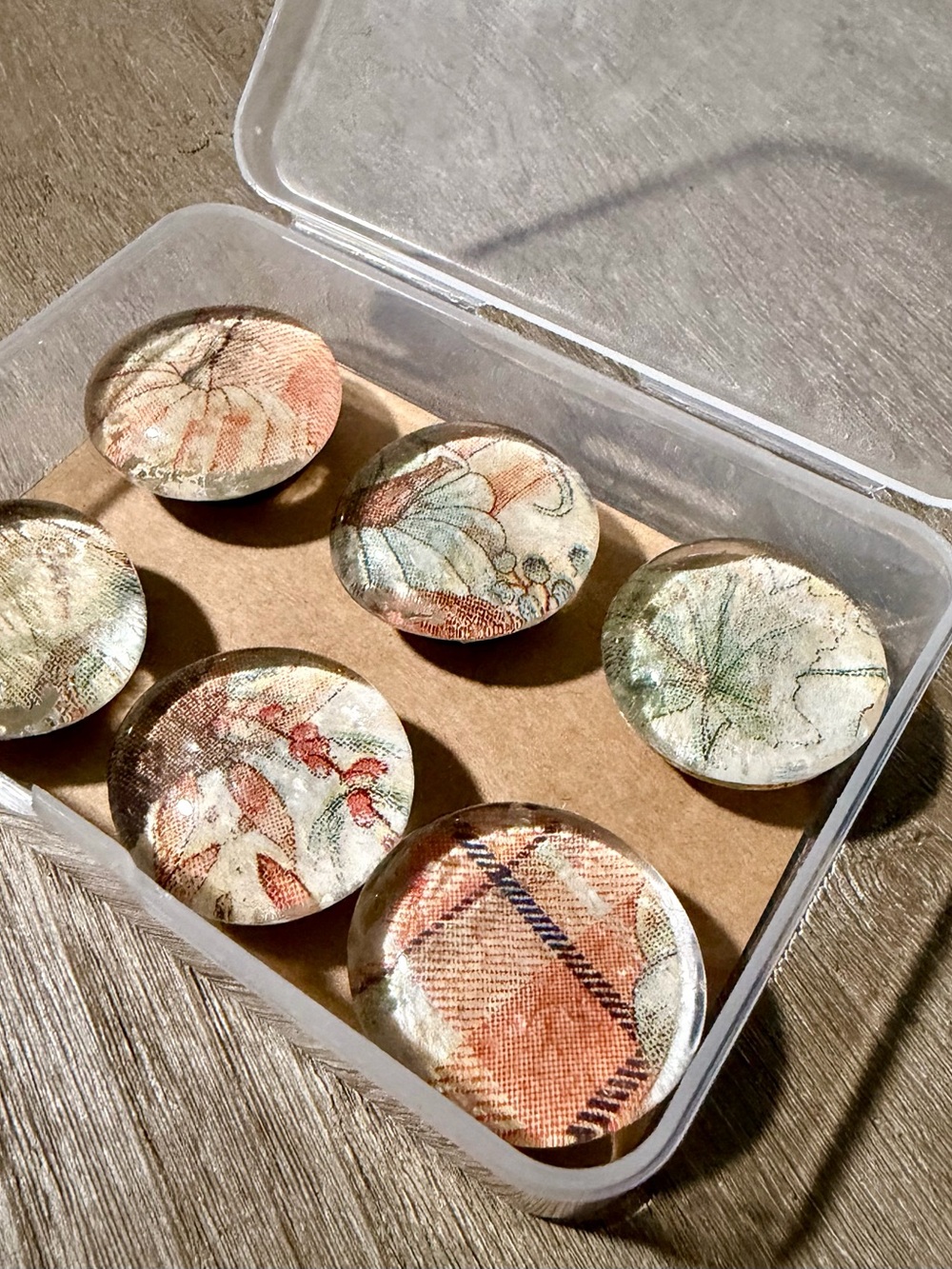 Fall II - Handmade Fall Glasses Magnets (Set of 6)